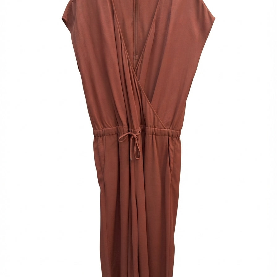 Eileen Fisher · Tencel Blend Jumpsuit · Medium · Rust