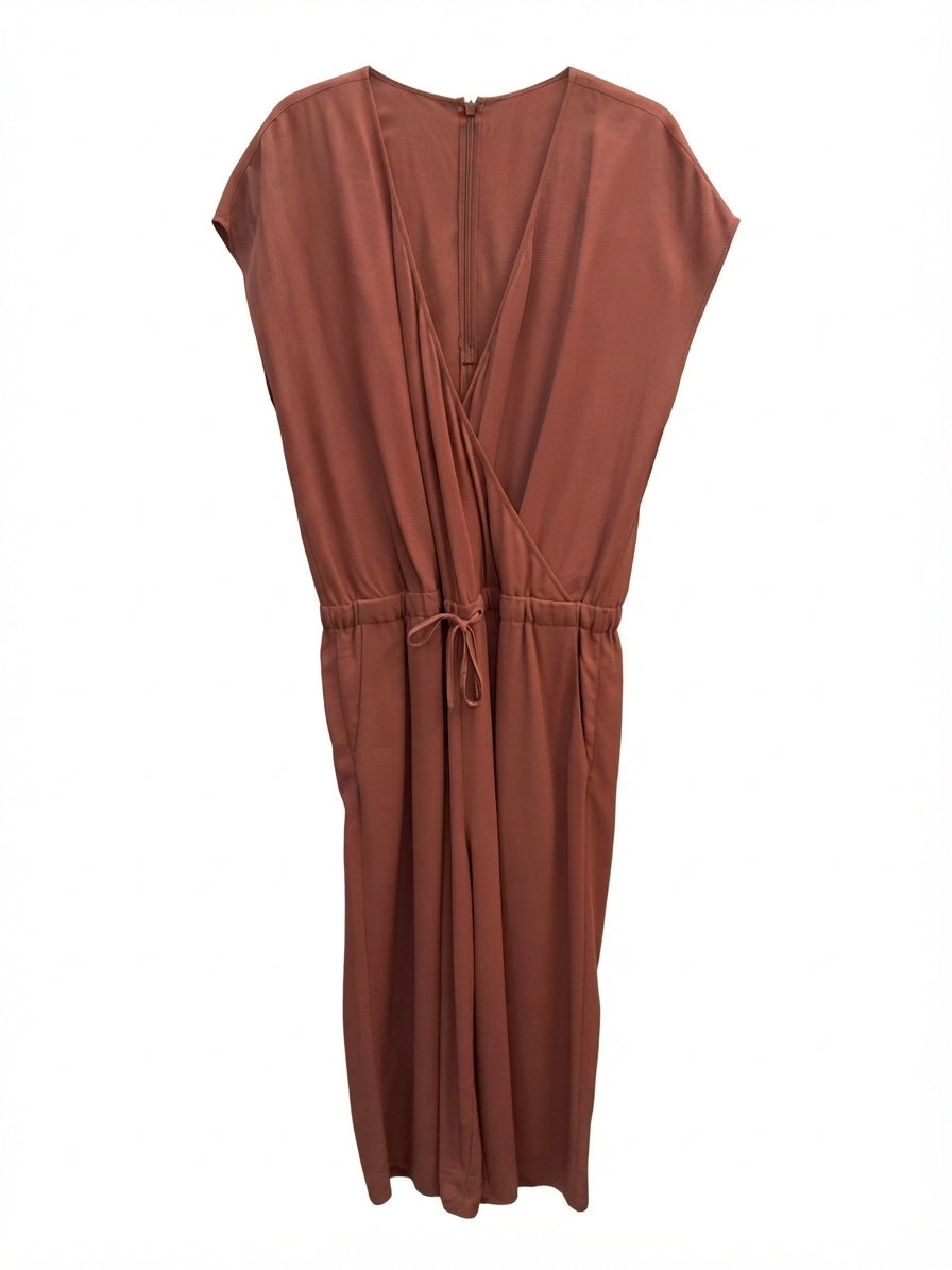 Eileen Fisher · Tencel Blend Jumpsuit · Medium · Rust