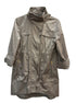 Alfani · Hooded, Zip up jacket w/ roll tab sleeve · Small · Taupe