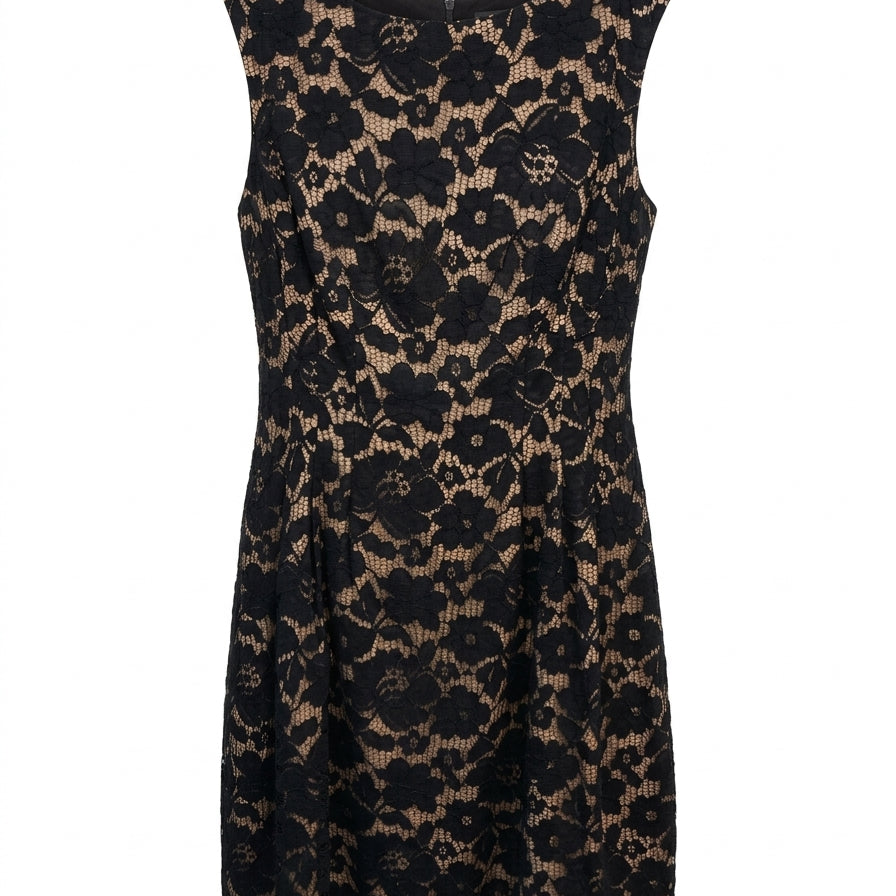Vince Camuto · Lace Dress · 12 · BlackNude