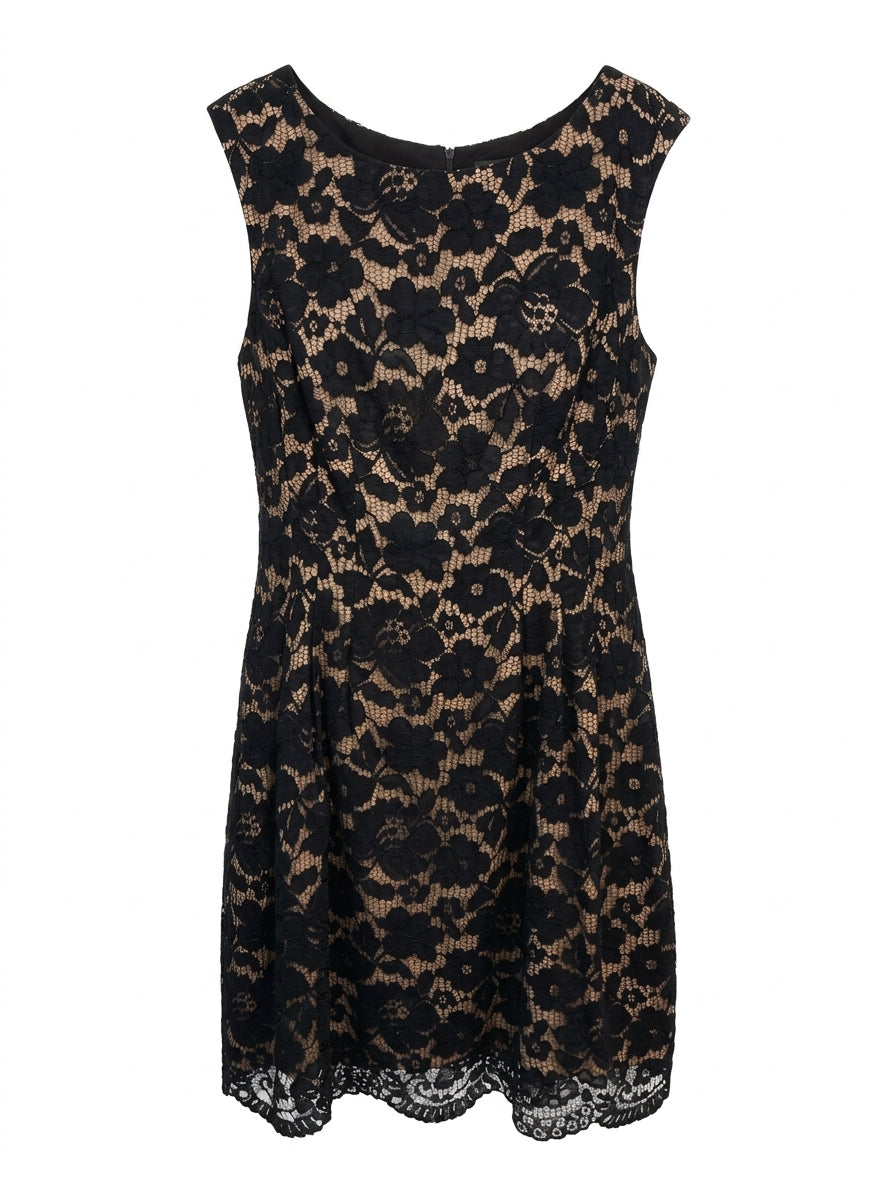 Vince Camuto · Lace Dress · 12 · BlackNude