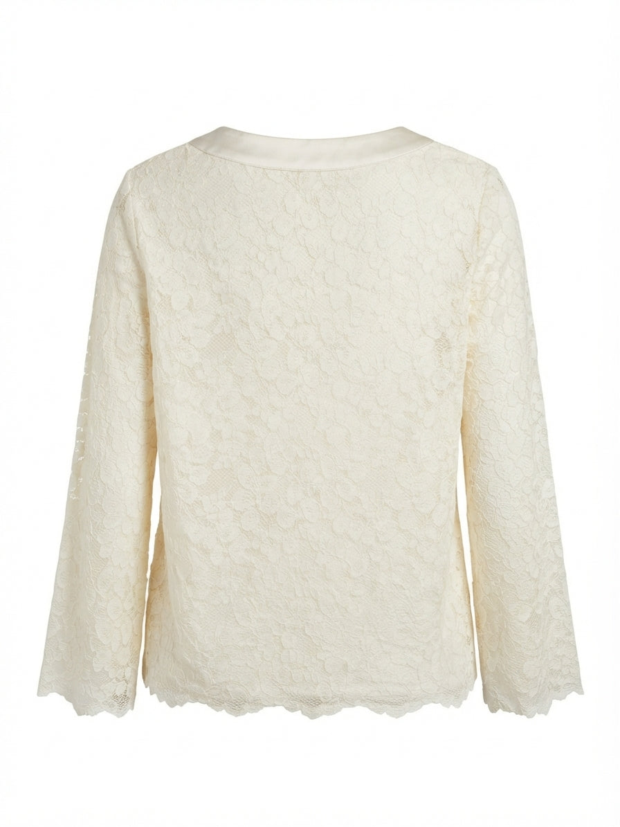 Antonio Melani · Lace Sleeve Top · XSmall · White