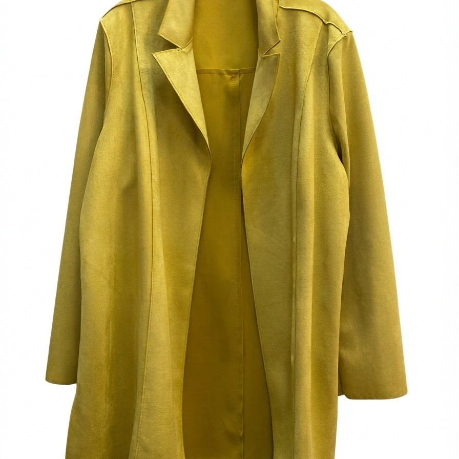 JoanVass · Open Drape Cardigan · XLarge · Dijon