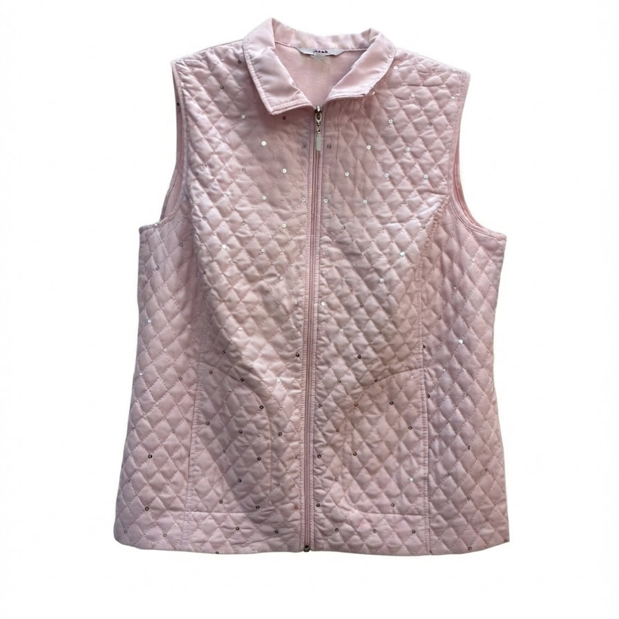 Alia · Quilted Vest · Large · LightPink