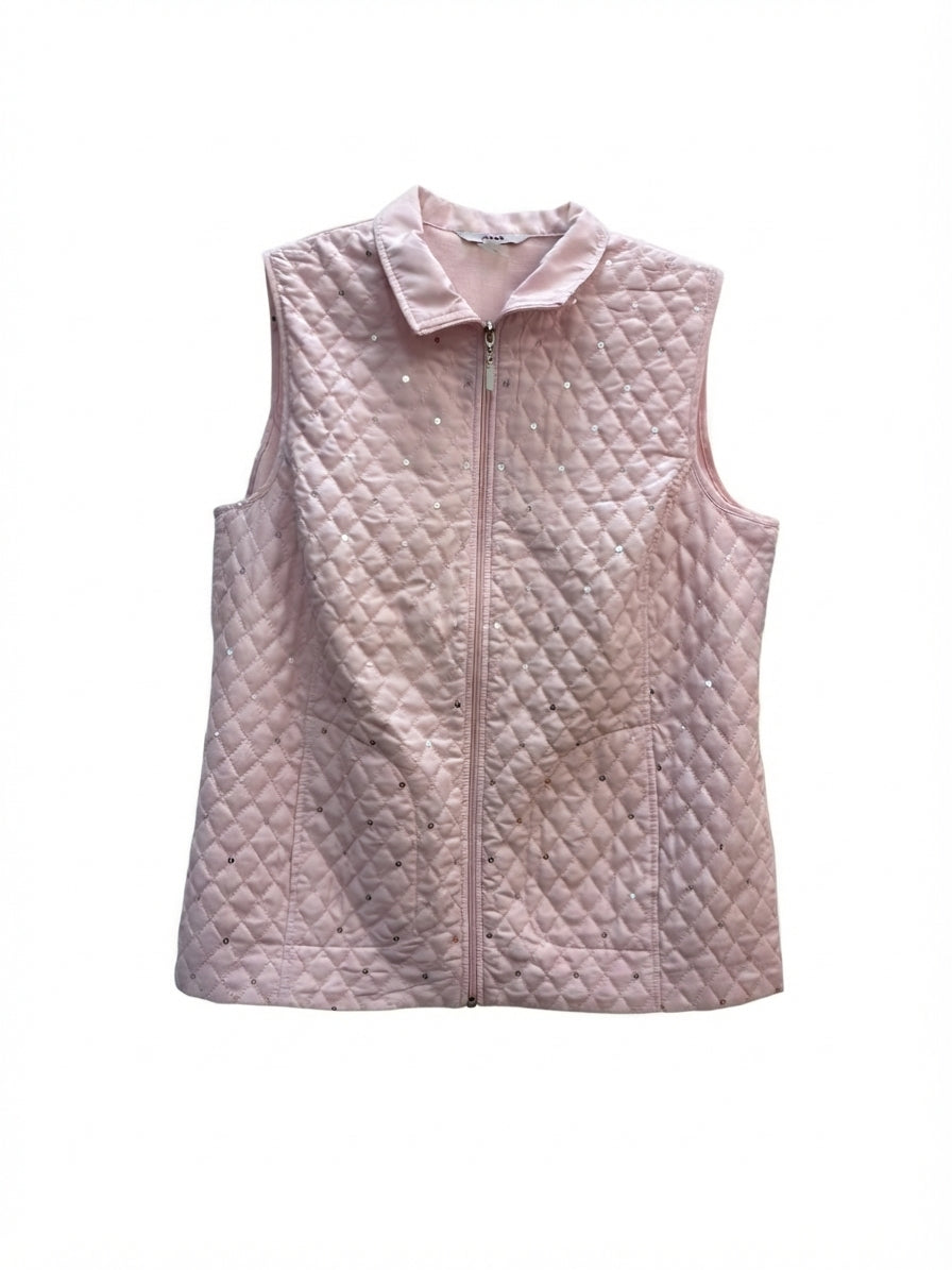 Alia · Quilted Vest · Large · LightPink
