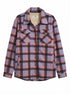 Sage · SA 33 SAGE Shacket LilacMulti Fleece Lined Plaid · Large · LilacMulti Plaid
