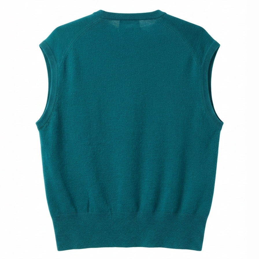 COOPER & ROE · Sleeveless Cardigan · Large · Dark Teal