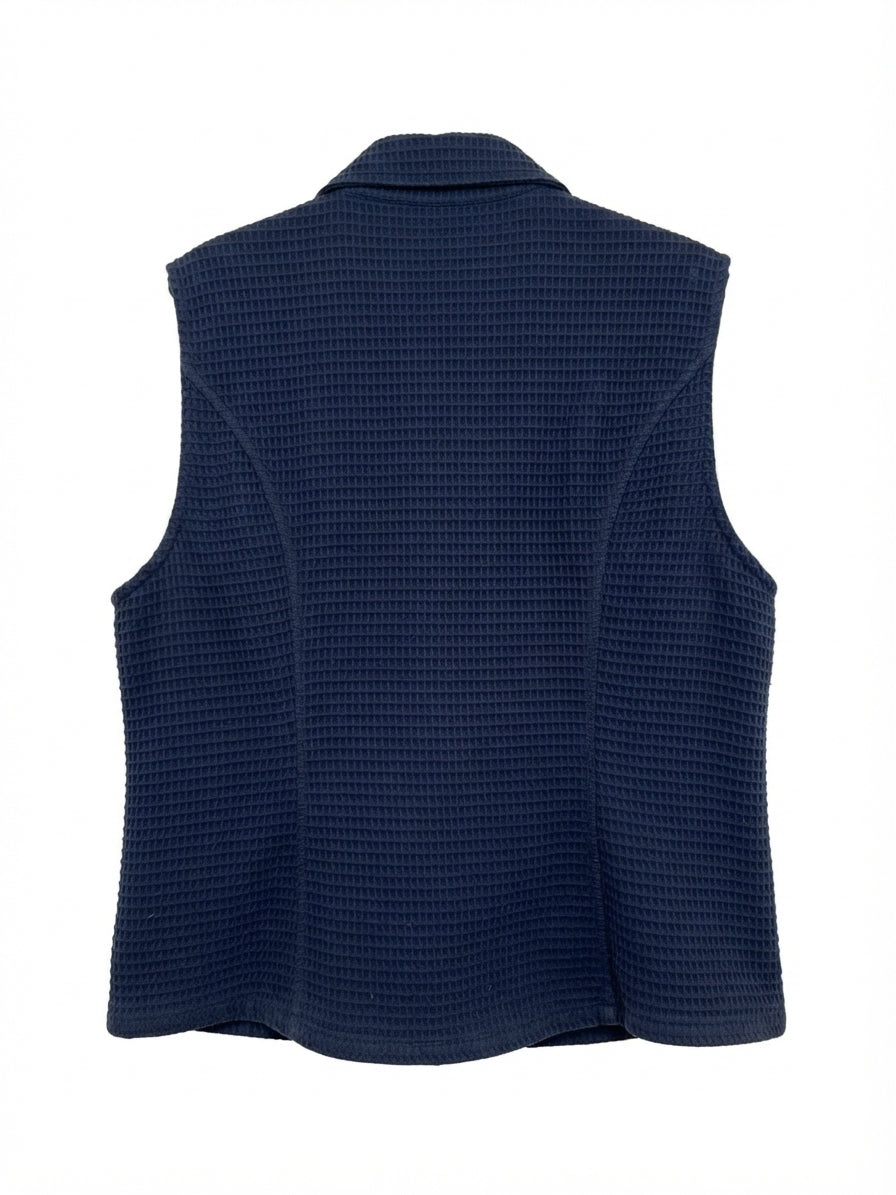 Chris&Banks · Zip Up Vest Waffled texture · XLarge · Navy