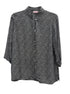 Pink Wheels · 3/4 Sleeve Fashion Top · Small · Blk/White