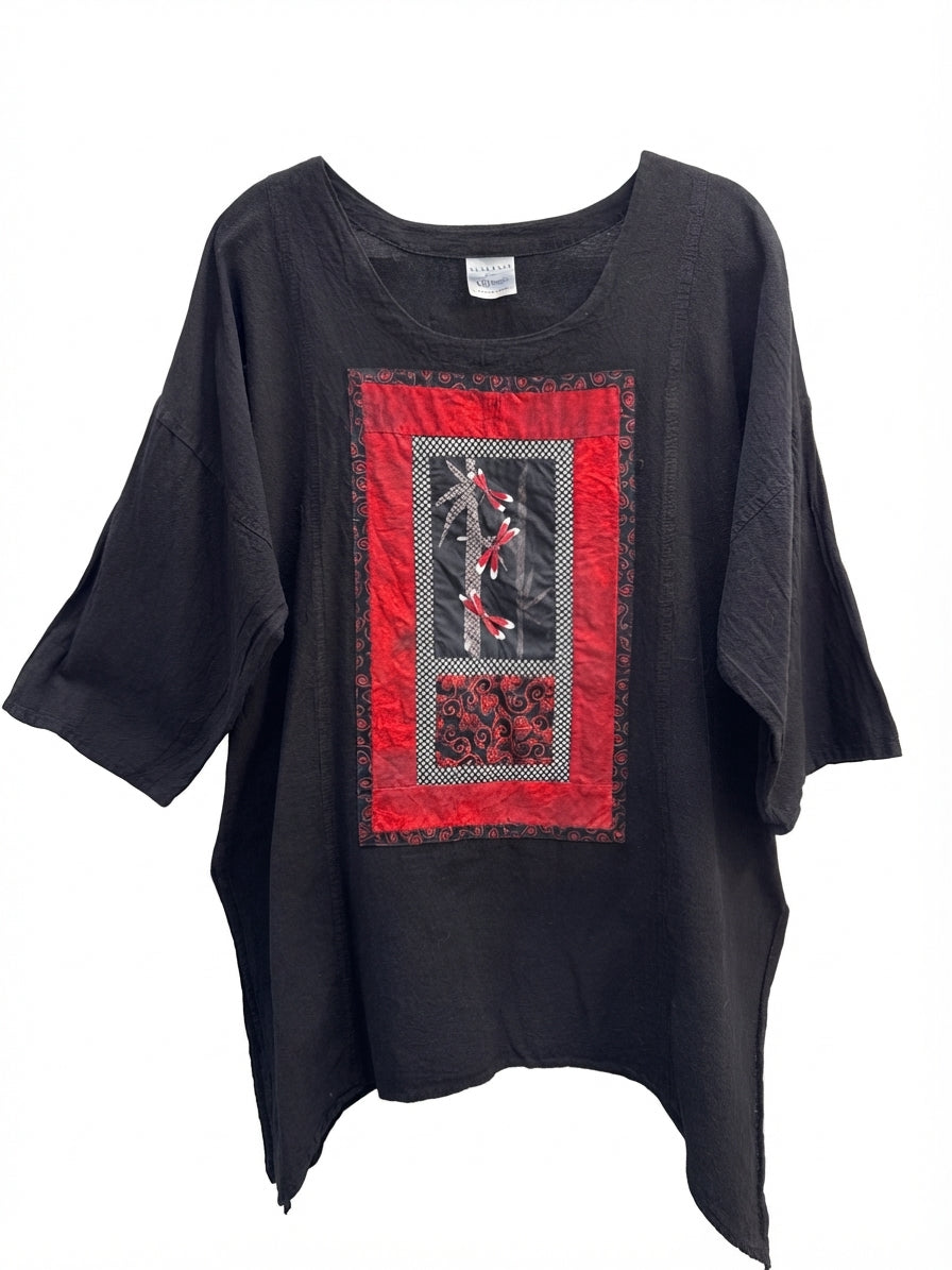 Brie Kriebel Clothing · Wearable Art Top · XLarge · BlackRed