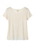 Sundance · ShortSleeve Top with Lace Detail · Medium · Ecru
