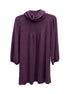 Kensie · Tunic cowl drape 3/4 sleeve · Large · Plum