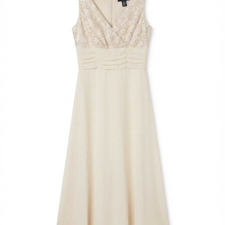 R&M Richards · Evening Dress · 10 · Light Beige