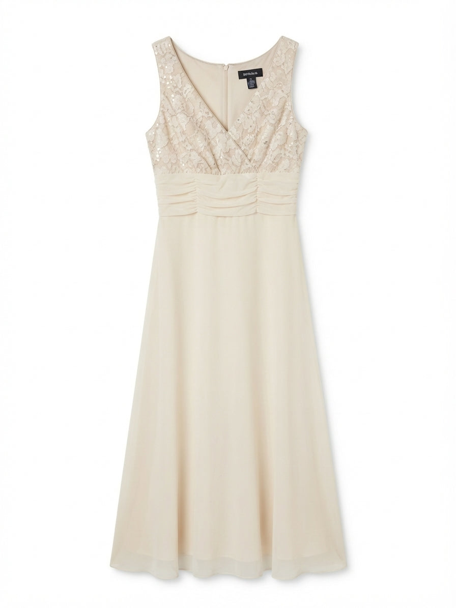 R&M Richards · Evening Dress · 10 · Light Beige