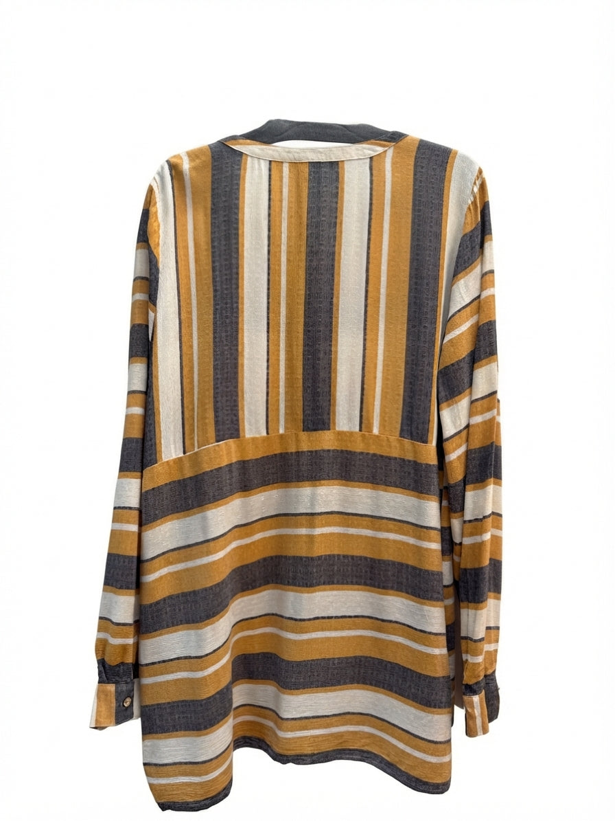 BKE · Shirt · XLarge · YellowGray Striped