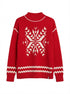 Talbots · Snowflake Mockneck · Medium · Red/White