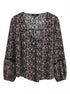 Angels · Boho Chic Top · Medium · Black Floral