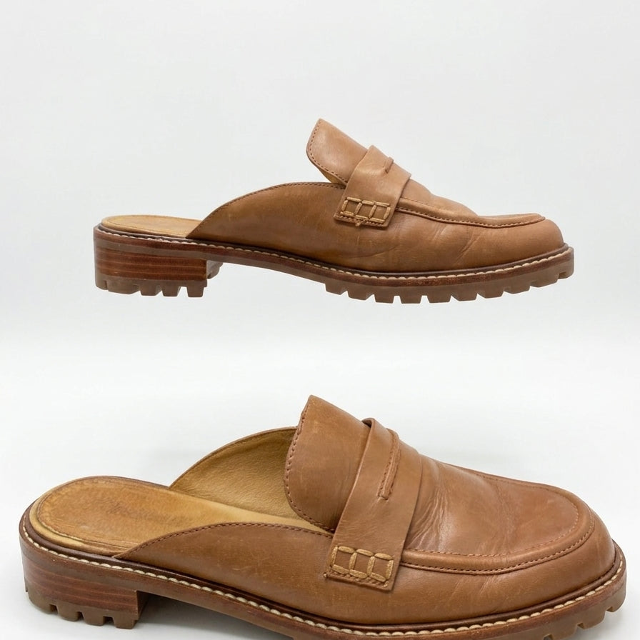 Madewell · The Corinne Lugsole Loafer Mule · 10 · Maple