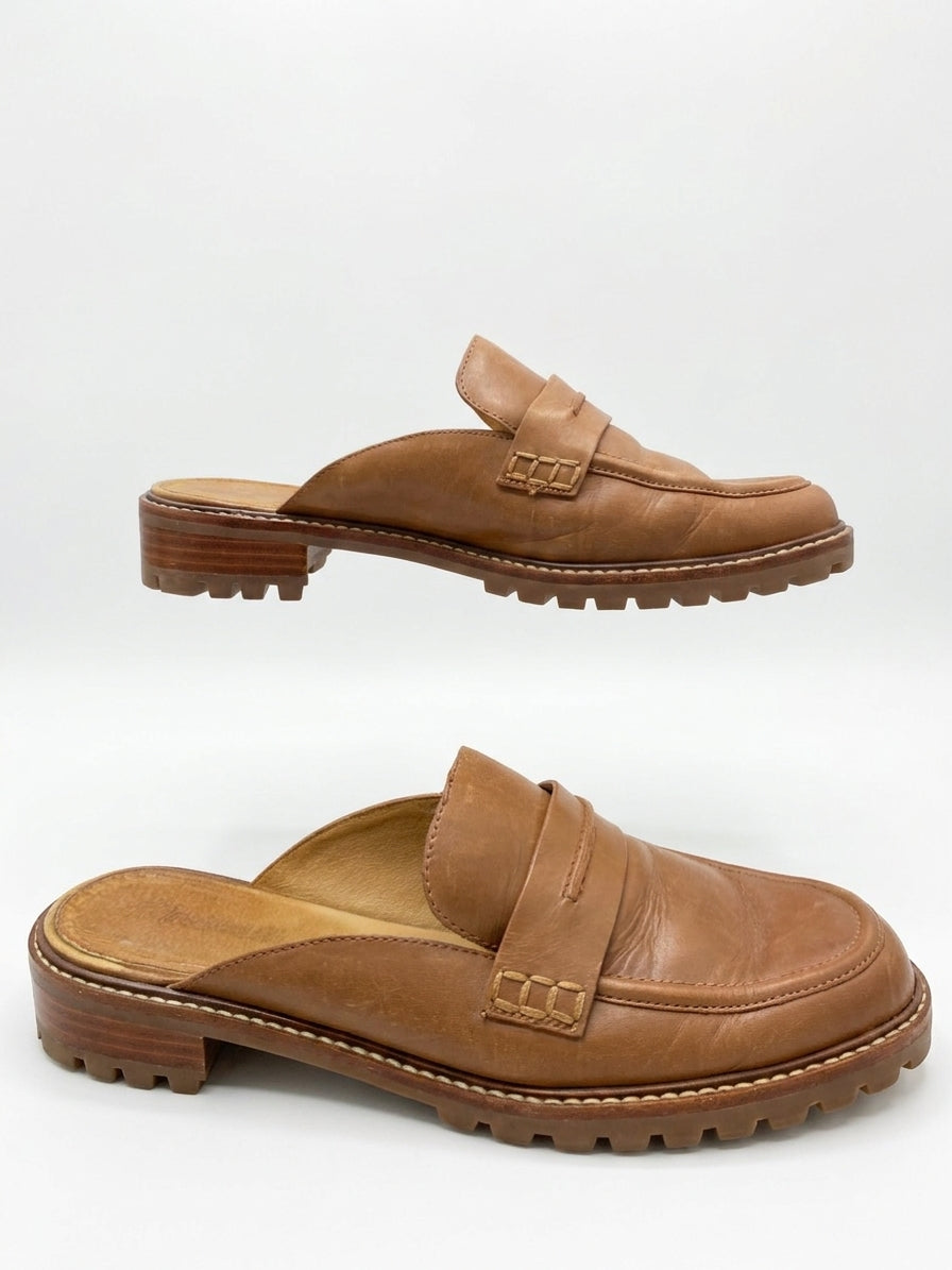 Madewell · The Corinne Lugsole Loafer Mule · 10 · Maple