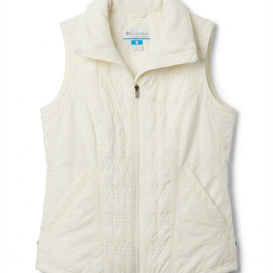 Columbia · Quilted Vest · Medium · Cream