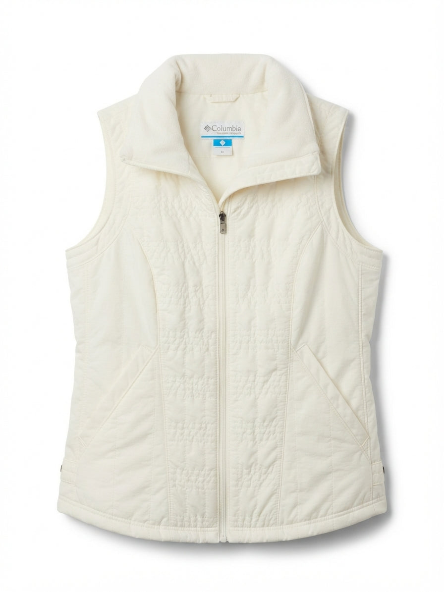 Columbia · Quilted Vest · Medium · Cream