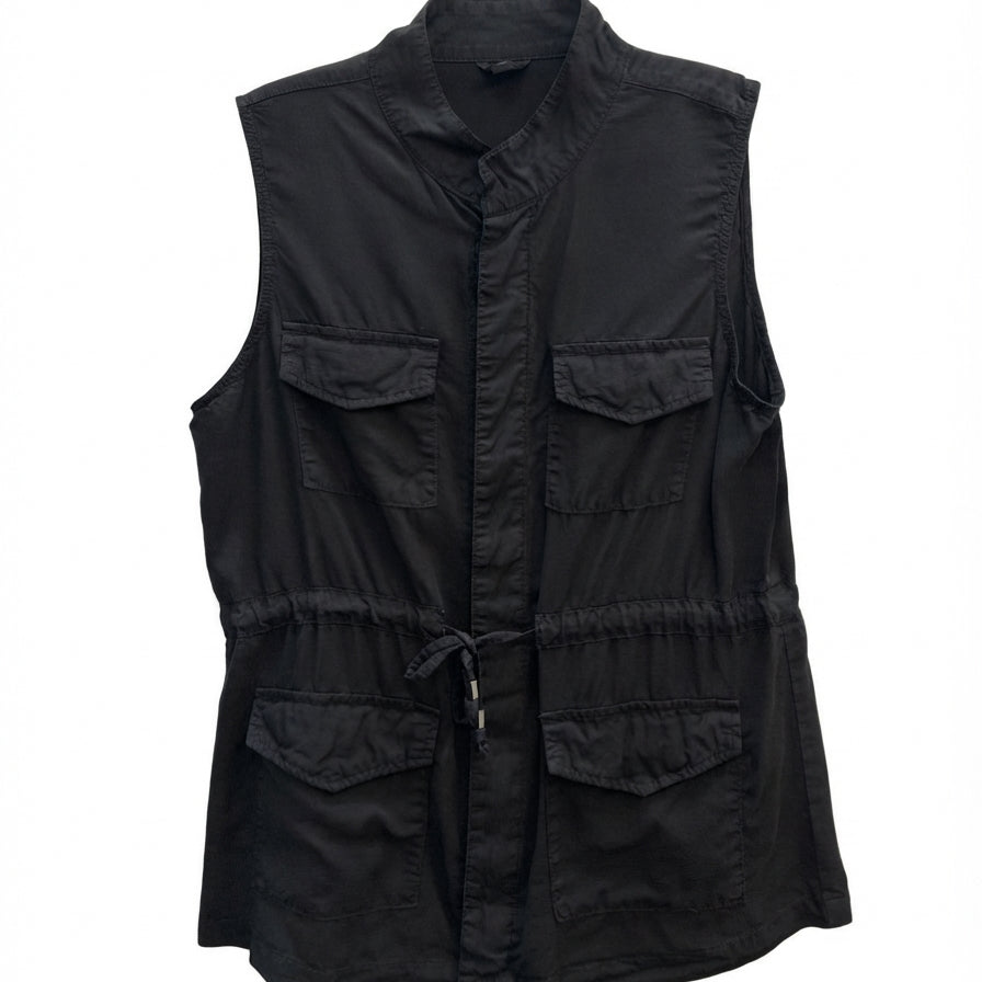 Ana · Button Up Vest · Large · Black