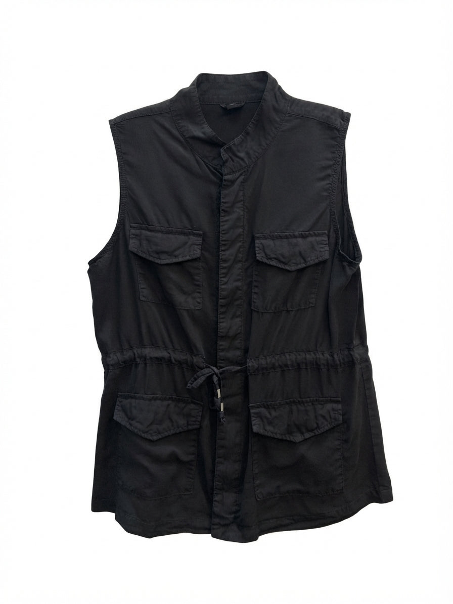 Ana · Button Up Vest · Large · Black