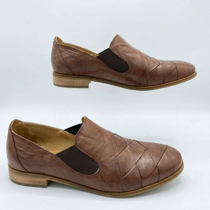 Coldwater Creek · Toubkal Leather Flats · 9.5 · Brown