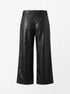 Edgelly · Edgelly High Rise Ankle Faux Leather Pants · 8 · Black