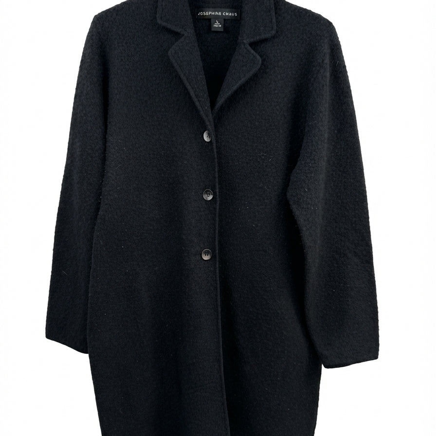 Josephine Chause · Boiled Wool Fashion Jacket · Large · Black