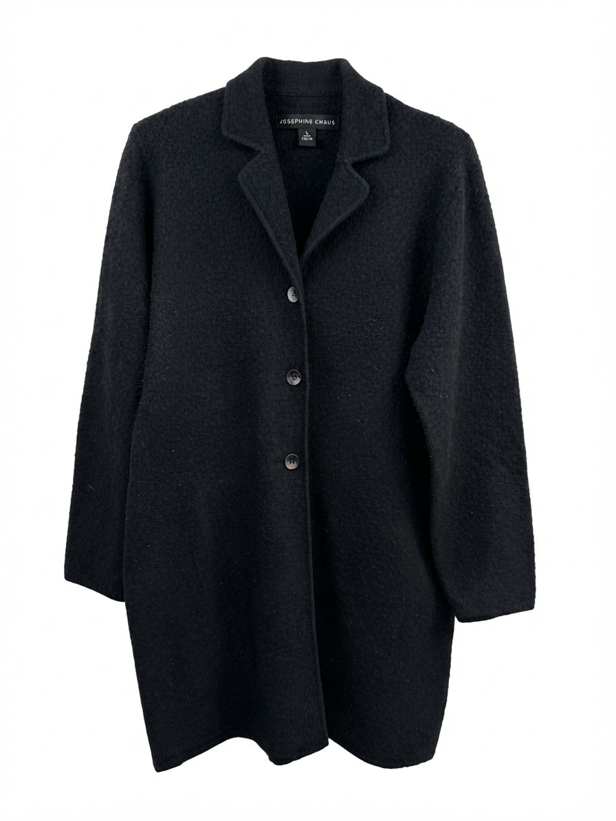 Josephine Chause · Boiled Wool Fashion Jacket · Large · Black