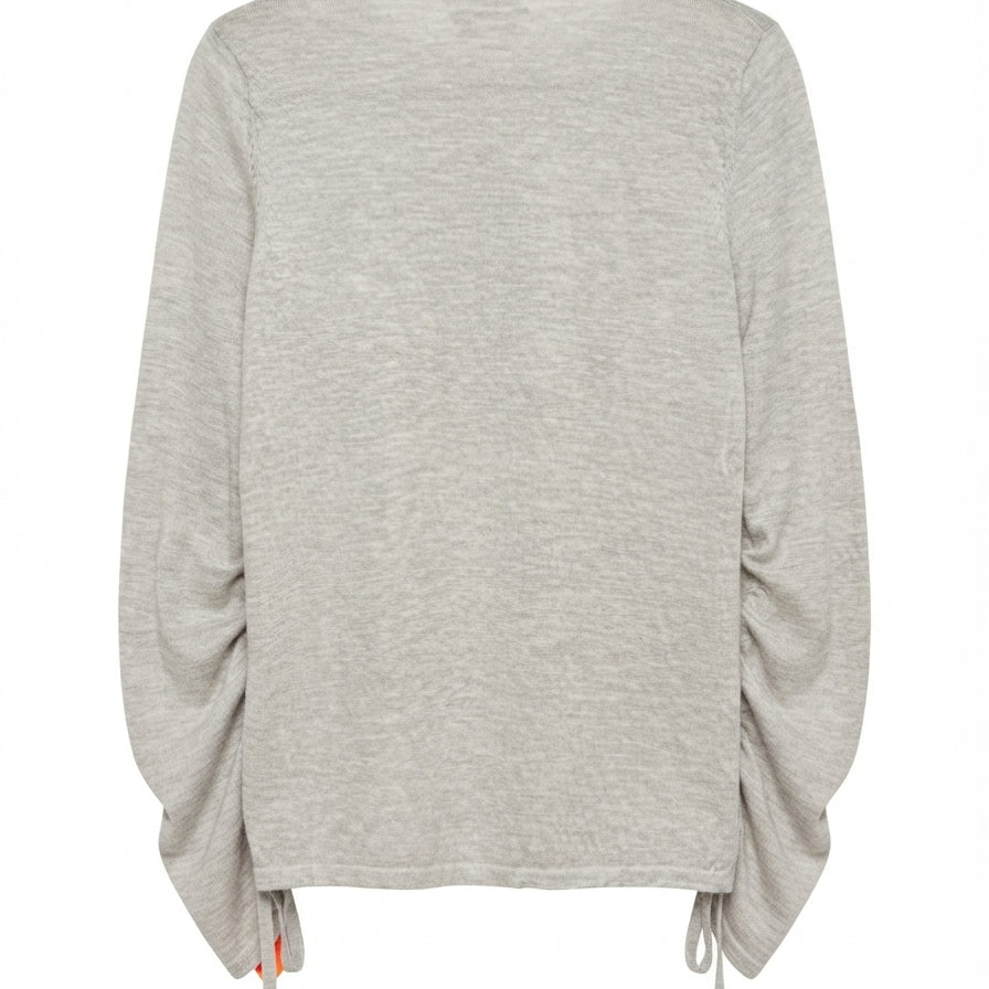 Nordstrom Signature · Cashmere Ruched Detail Top · Large · Light Gray