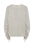 Nordstrom Signature · Cashmere Ruched Detail Top · Large · Light Gray