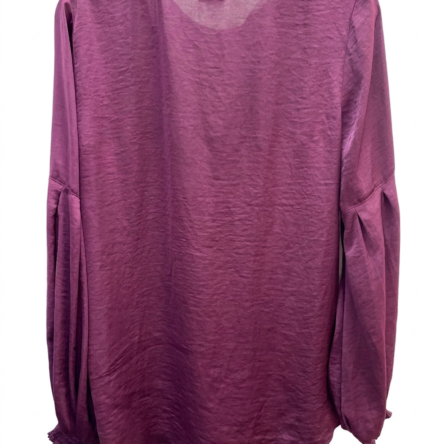 CAbi · The Beguile Blouse · Medium · Aubergine