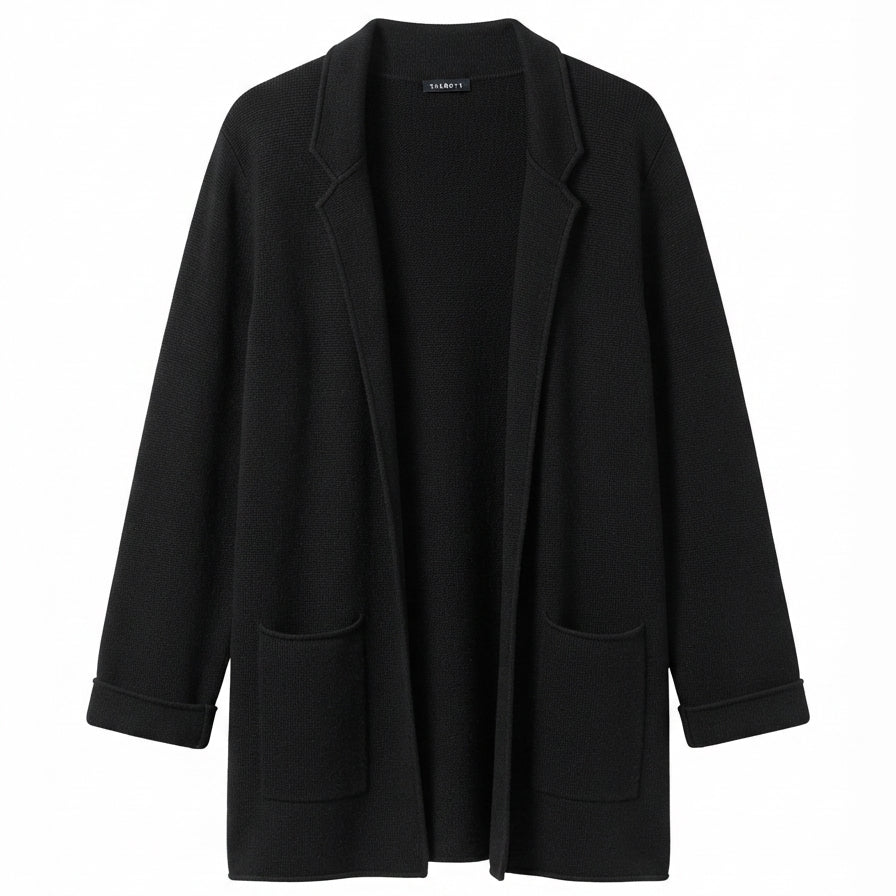 Talbots · Open Drape Cardigan · 2X · Black