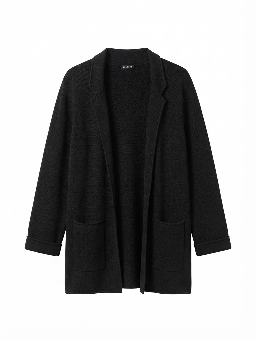 Talbots · Open Drape Cardigan · 2X · Black