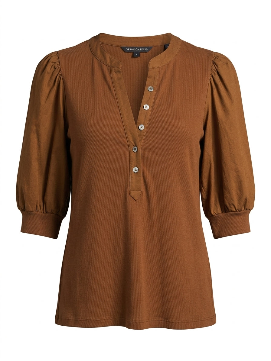 Veronica Beard · Shirt · Large · Toffee