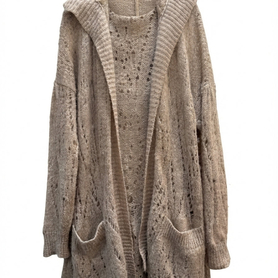FreePeople · Open Drape Cardigan · XSmall · Oatmeal