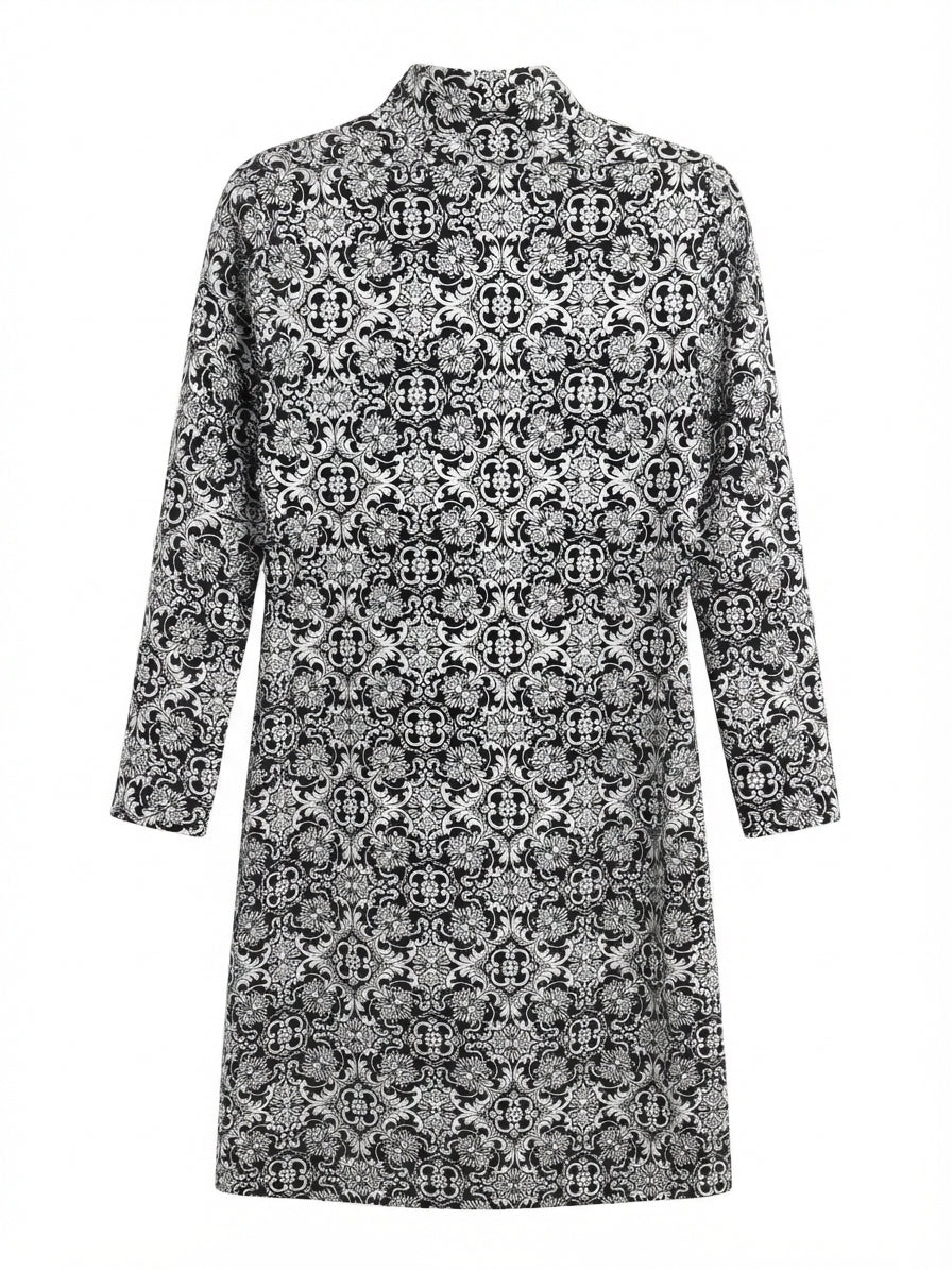 J.McLaughlin · Bedford active long sleeve dress · L/XL · Black/White