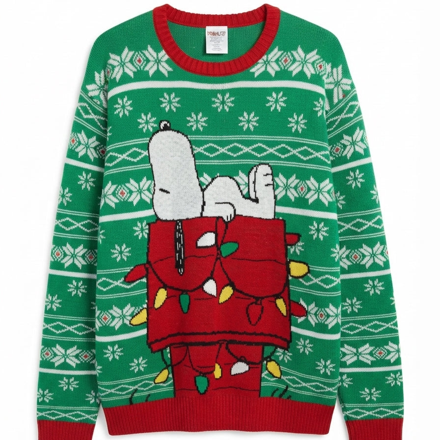 Peanuts · Snoopy Christmas Sweater · 2X · Green