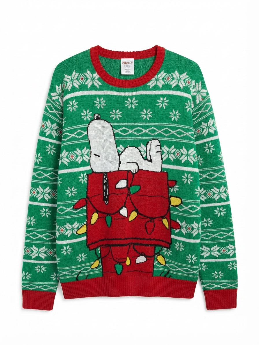 Peanuts · Snoopy Christmas Sweater · 2X · Green