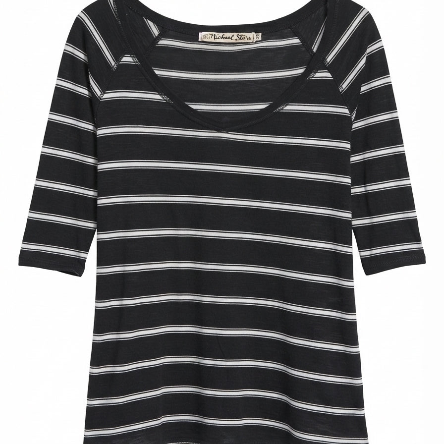MichaelStars · Elbow Length Top · OS · Black/White