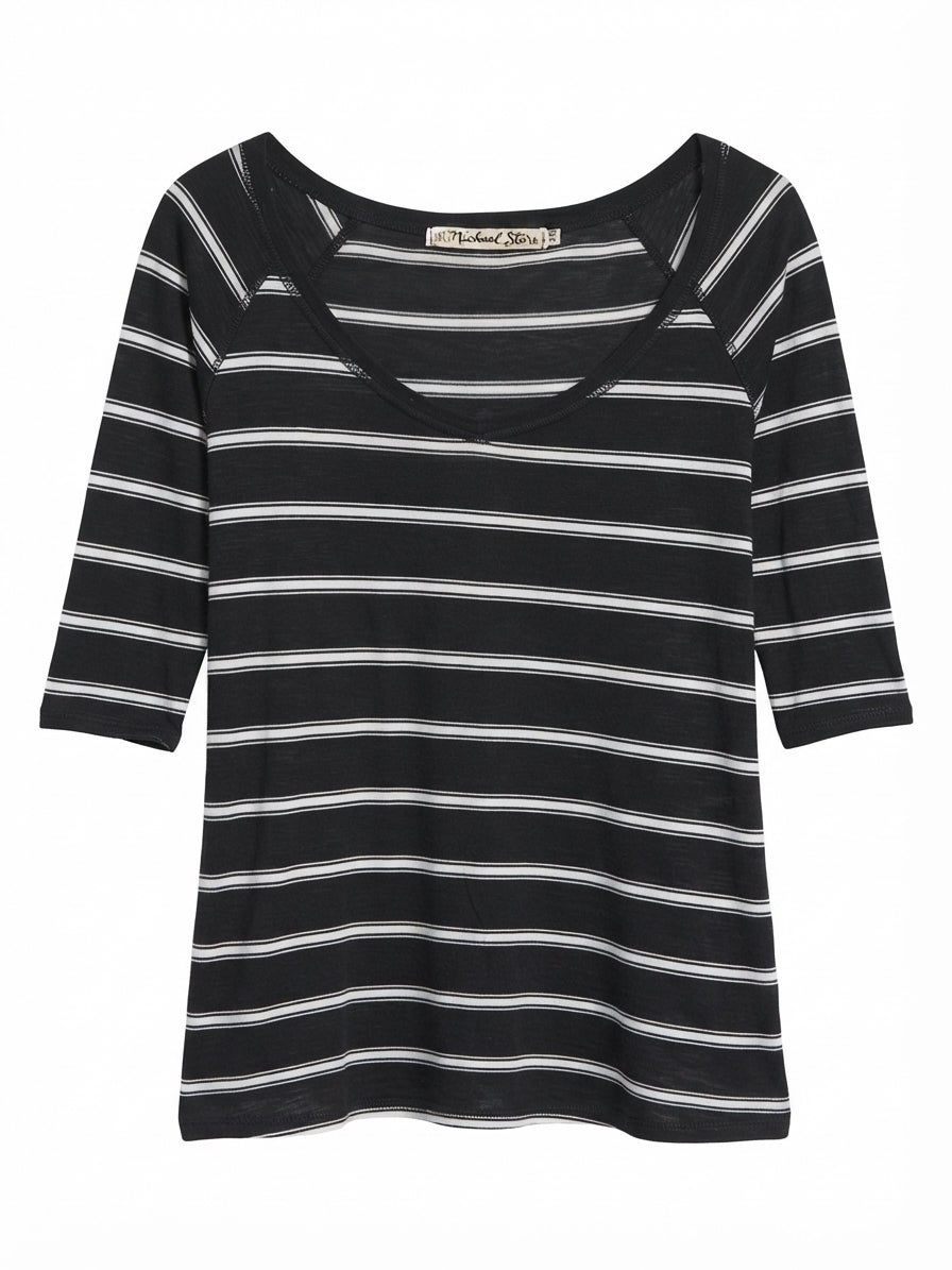 MichaelStars · Elbow Length Top · OS · Black/White