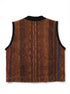 Larna Shaw · Button Up Vest · Medium · Brown/Black
