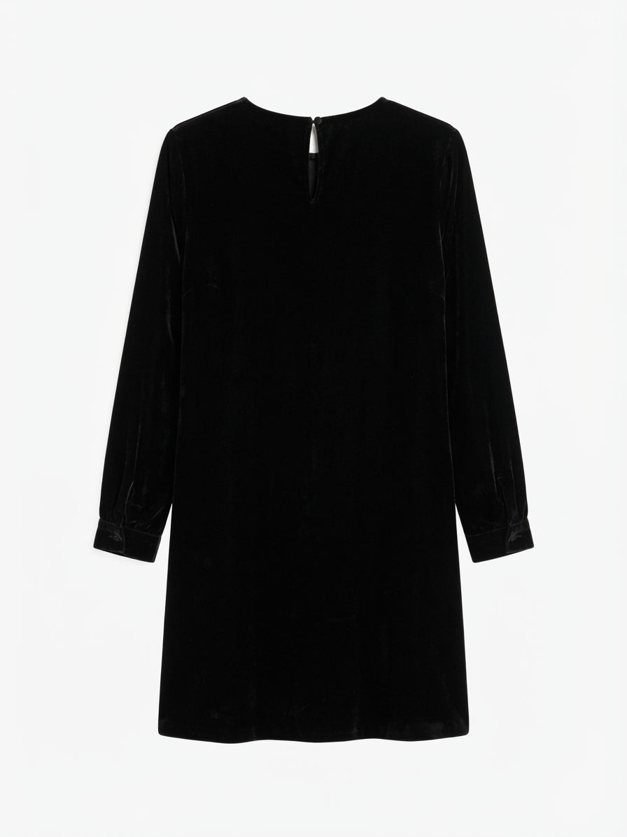 Eileen Fisher · Velvet dress with pockets · XXS · Black