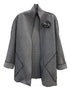 The Clothes Rack · Open Drape Cardigan · 1X/2X · Black and White Houndstooth