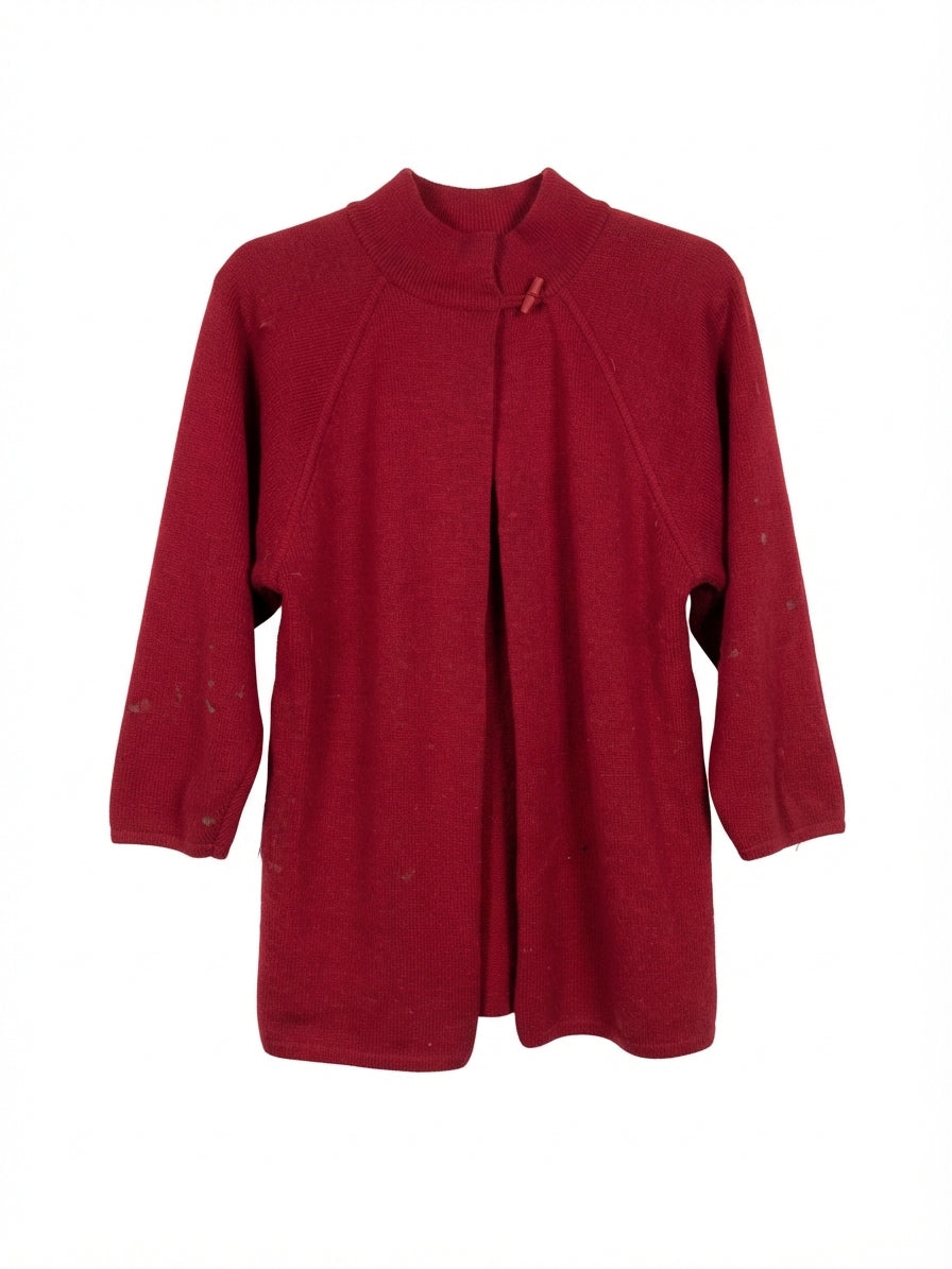 Le Roy · One Button Fashion Cardigan · Small · Red