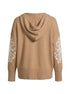 Rain&Rose · Hooded Embroidered Floral Detail · Large · MochaWhite