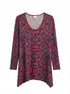 J. Jill · Paisley Geometric Tunic Top · Medium · Red/Black