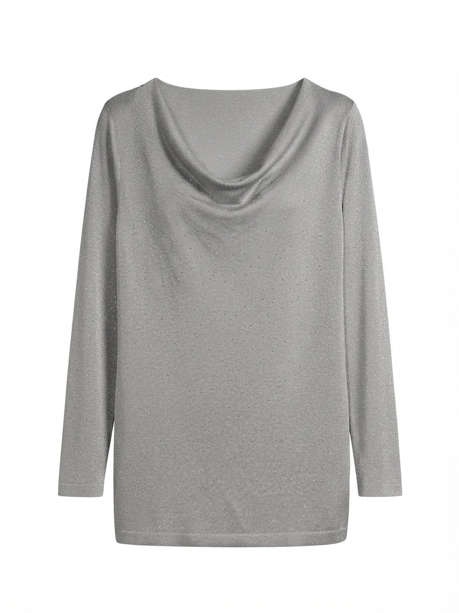 Premise · Cowl Drape Top · 1X · Silver